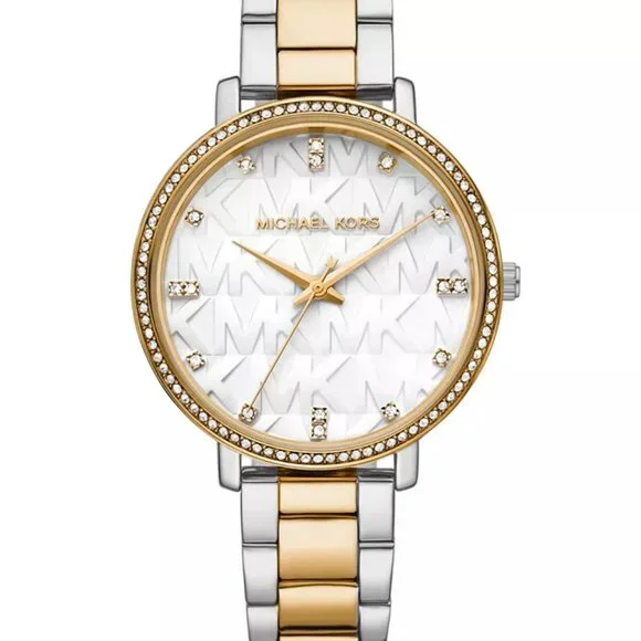 Michael Kors Women\'s Pyper Gold Tone Stainless Steel Bracelet Watch 38mm -MK3898 Michael Kors Pyper gold-tone 38mm Watch Set | Silver | FARFETCH main image 4